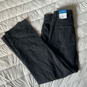 High waist straight leg denim jean